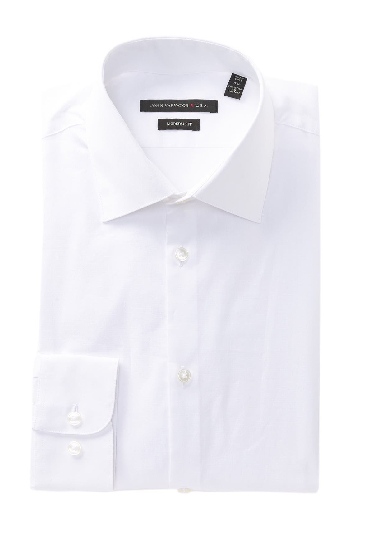 Solid Modern Fit Dress Shirt 