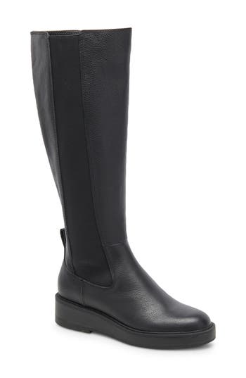 Dolce Vita Eamon Knee High Boot In Black Leather H2o