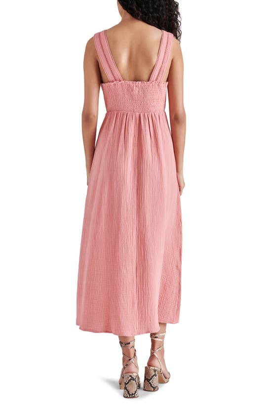 Shop Steve Madden Taryn Cotton Midi Dress In Rose Mauve