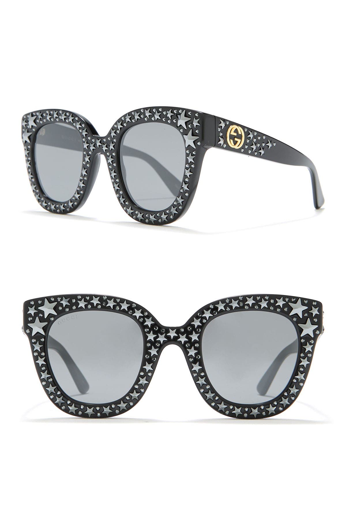 gucci 49mm square sunglasses
