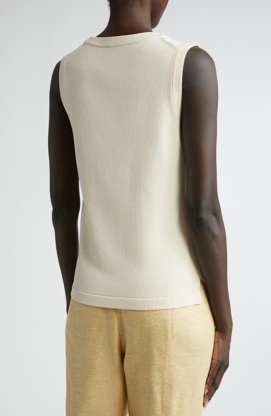 St John Santiago Scoop Neck Sweater In Ecru
