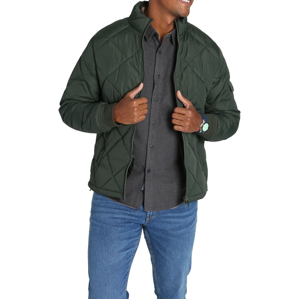 Jachs Eldridge Quilted Puffer Jacket In Green