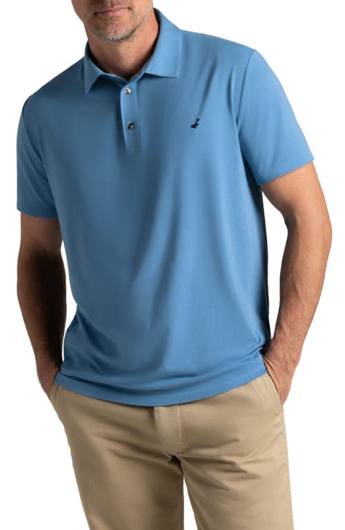 Mojave Supima Cotton Blend Feather Jersey Polo in Blue Whale