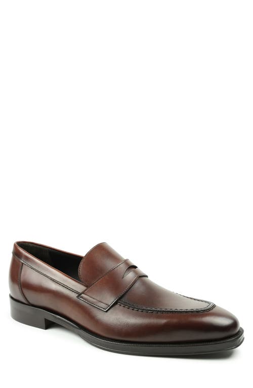 Nathan Penny Loafer in Rust Calf