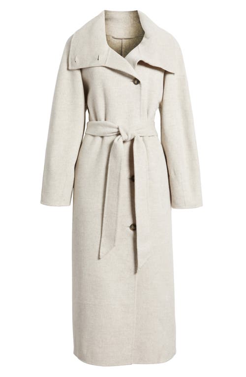 Shop & Other Stories Funnel Collar Wool Blend Coat In Beige