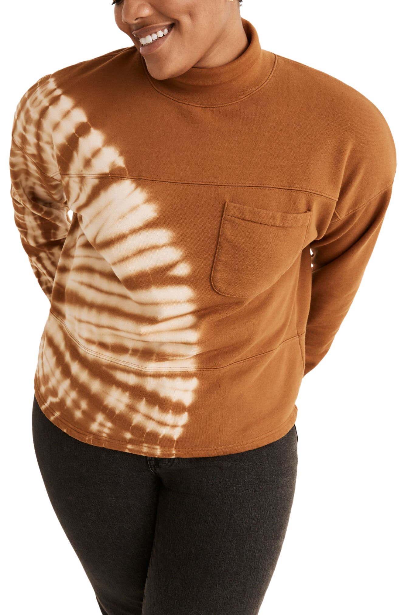 Madewell Tie Dye Resourced Cotton Mock 
