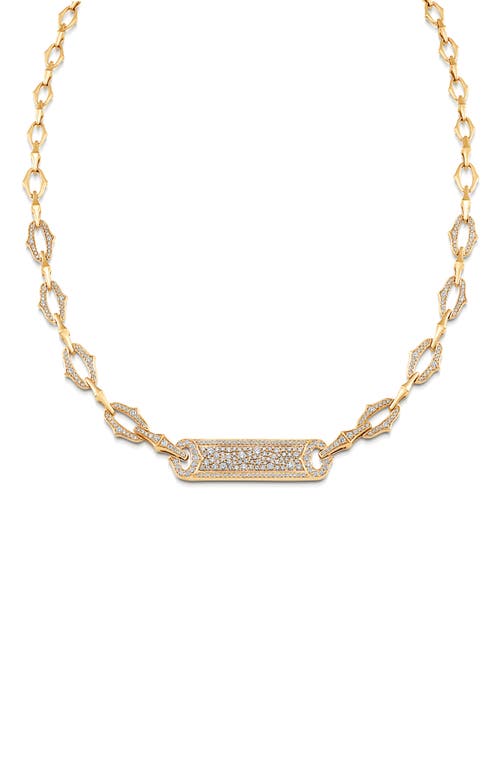 Sara Weinstock Lucia Pavé Diamond Bar Pendant Necklace in 18K Yellow Gold at Nordstrom