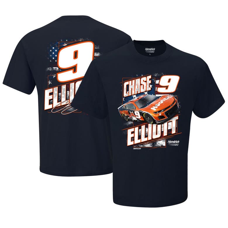 Hendrick Motorsports Team Collection Navy Chase Elliott Hoosters Patriotic T-shirt