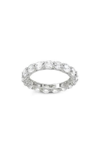 Fzn Lab Created Moissanite Band Ring In Silver