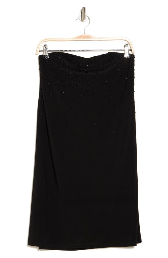 Shop Marina Strapless Sheath Dress In Black