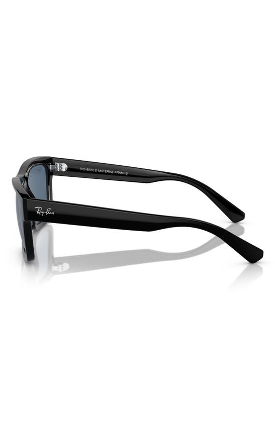 Ray Ban Warren 57mm Rectangular Sunglasses In Black Blue