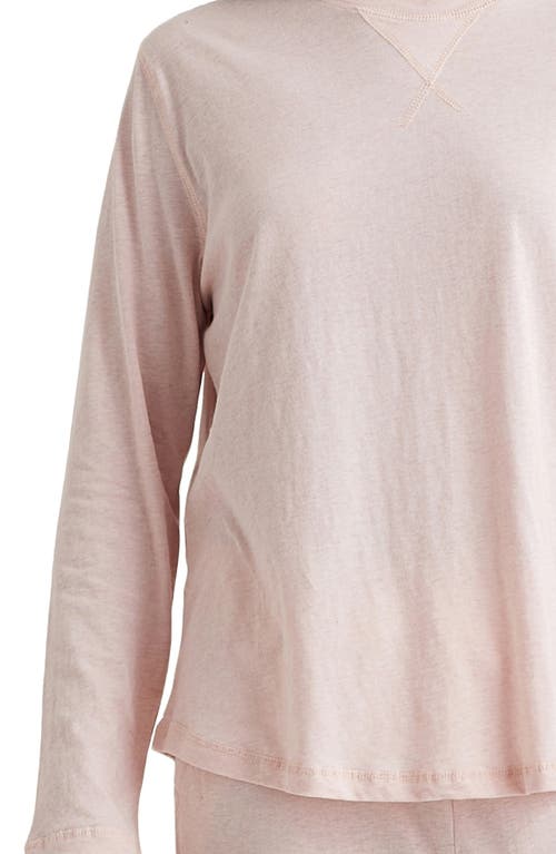 Papinelle Jada Organic Cotton Long Sleeve Knit Tee In Pink