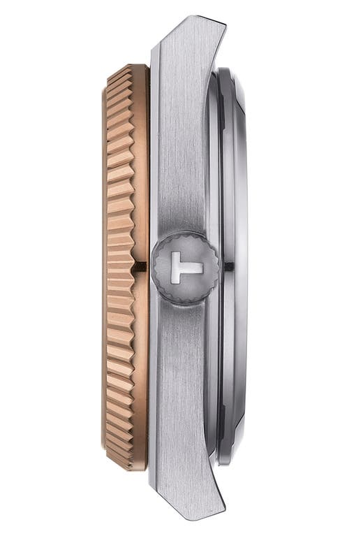 Shop Tissot Prx Powermatic 80 Bracelet Watch, 35mm In Grey/rose Gold