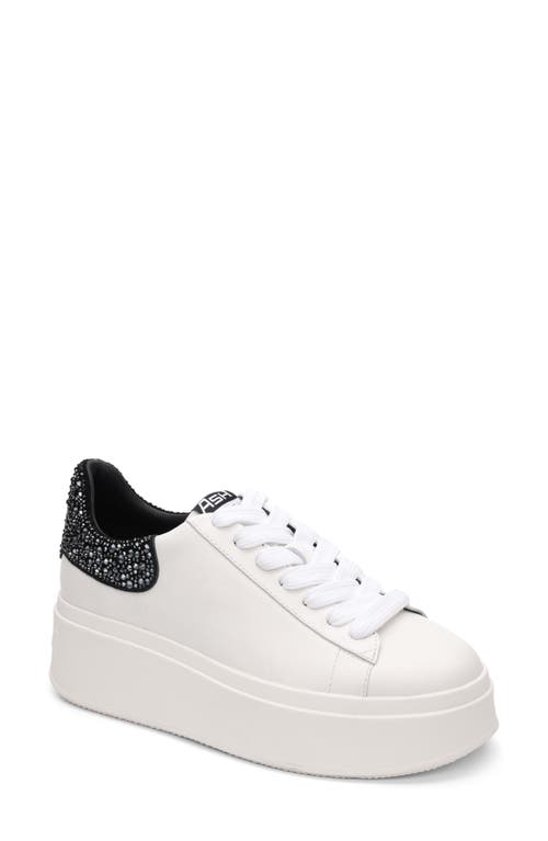 Shop Ash Moby Strass Platform Sneaker In White/black