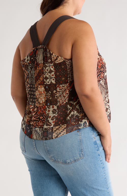 Joie Pri Sleeveless Silk Top In Pinecone Multi