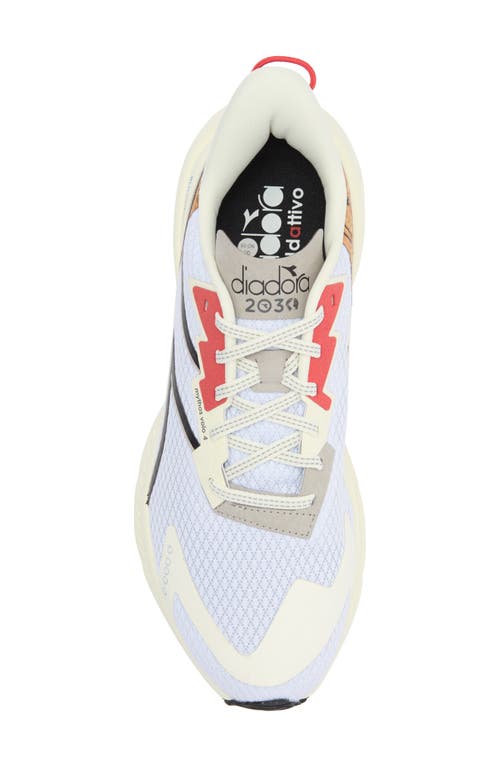 Diadora Mythos Blushield Volo 4 2030 Running Shoe In White/black/cayenne