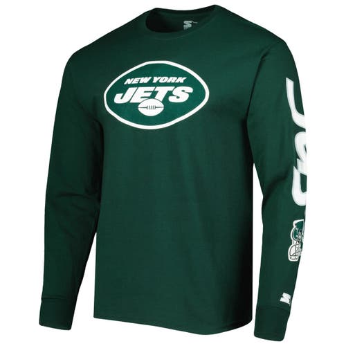 Men's Starter Green New York Jets Halftime Long Sleeve T-Shirt