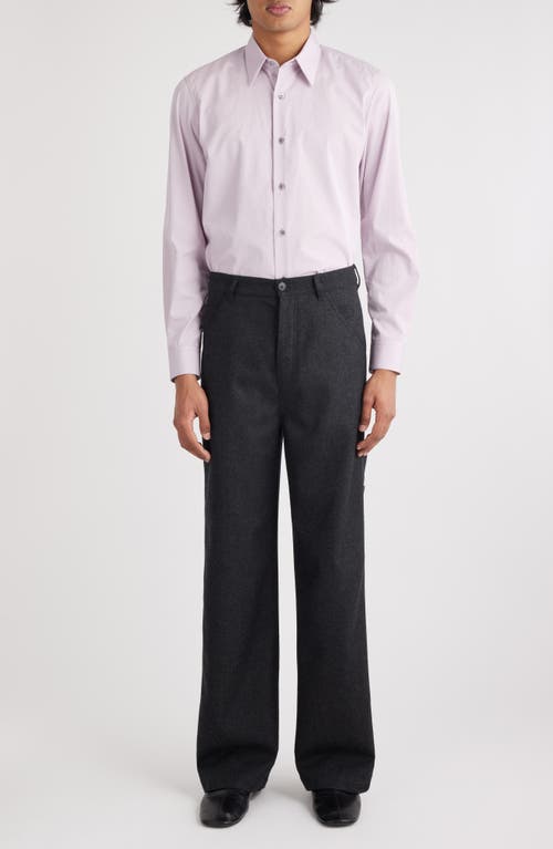 Shop Dries Van Noten Curles Poplin Button-up Shirt In Lilac 403