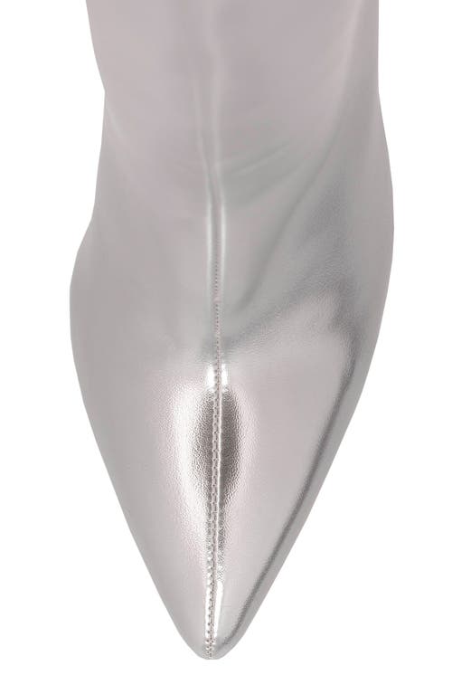 Mia Marysol Pointed Toe Boot In Silver