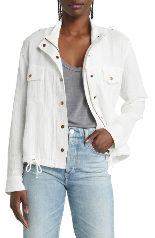 Rails Collins Organic Cotton Military Jacket in White