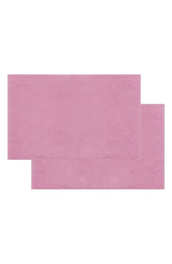 Brooks Brothers Puresoft 2-piece Turkish Cotton Bath Mats In Pink