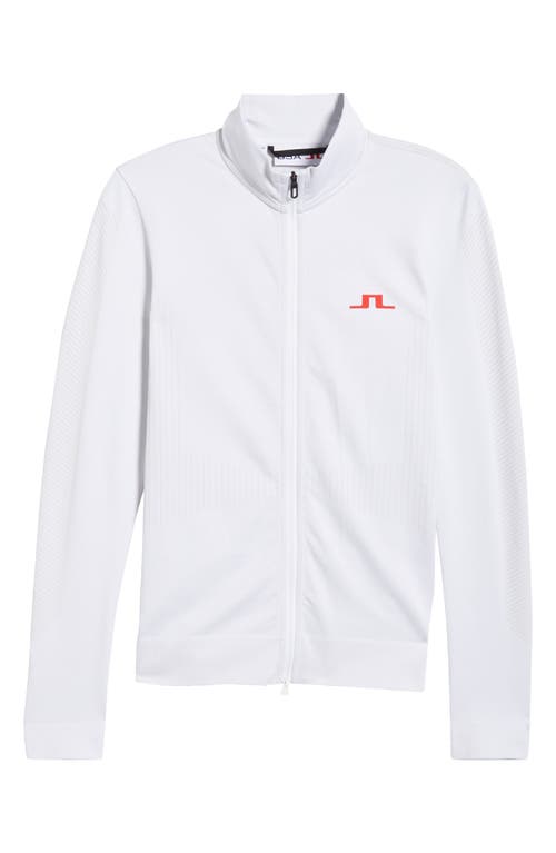 Shop J. Lindeberg Clarette Seamless Golf Jacket In White