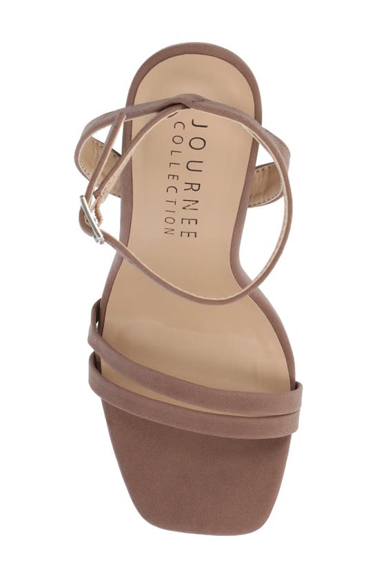 Shop Journee Collection Yevva Ankle Strap Stiletto Sandal In Taupe