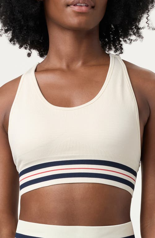 Shop Fila Lucky Ace Seamless Sports Bra In Gard/fnvy/fred