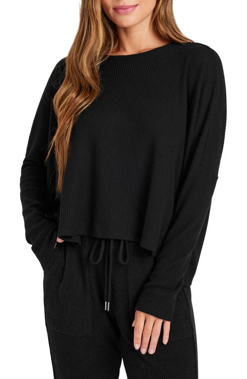 Splendid London Long Sleeve Lounge Top in Black 