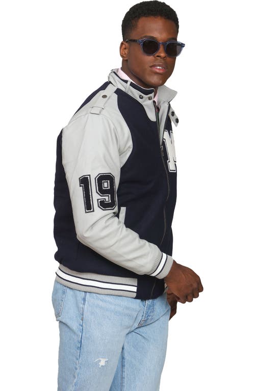 Members Only Varsity Jacket In Navy