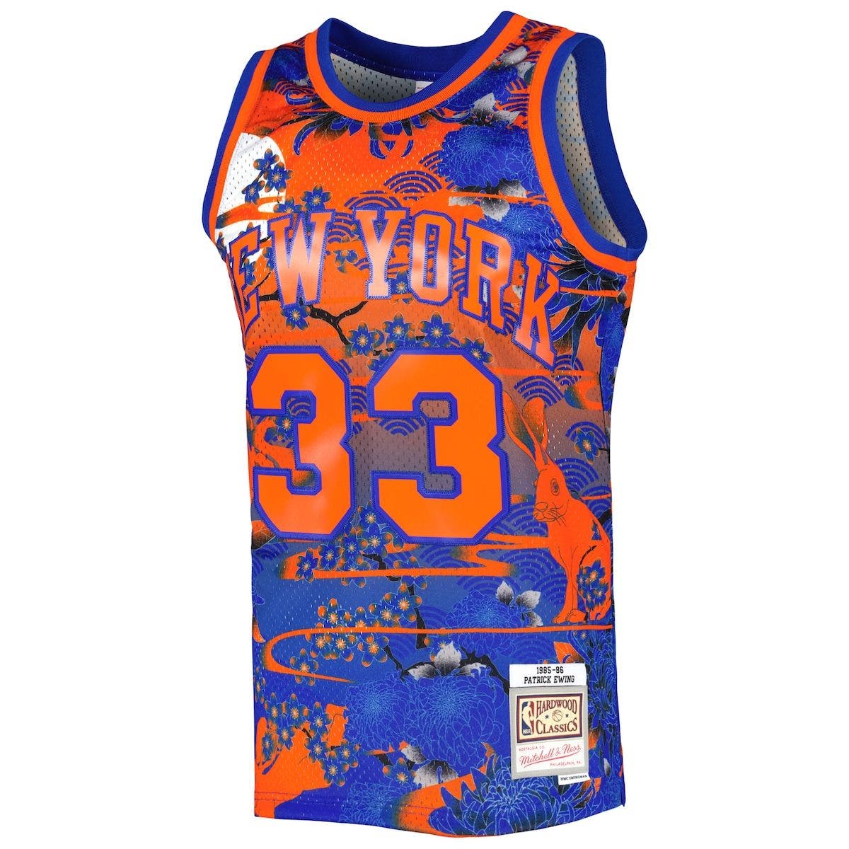 Mitchell & Ness Patrick Ewing Blue New York Knicks Hardwood Classics ...