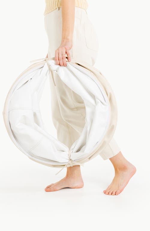 Shop Gathre Expandable Faux Leather Tunnel In Ivory