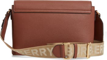 Vintage Burberrys saddle bag / crossbody bag Brown Khaki Leather