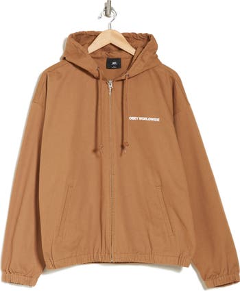 Obey Half Face Icon Zip Hoodie Nordstromrack