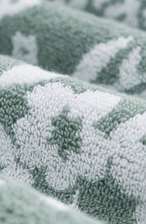 Lucky Brand Folk Floral 6-piece Assorted Towels In Iceberg Green