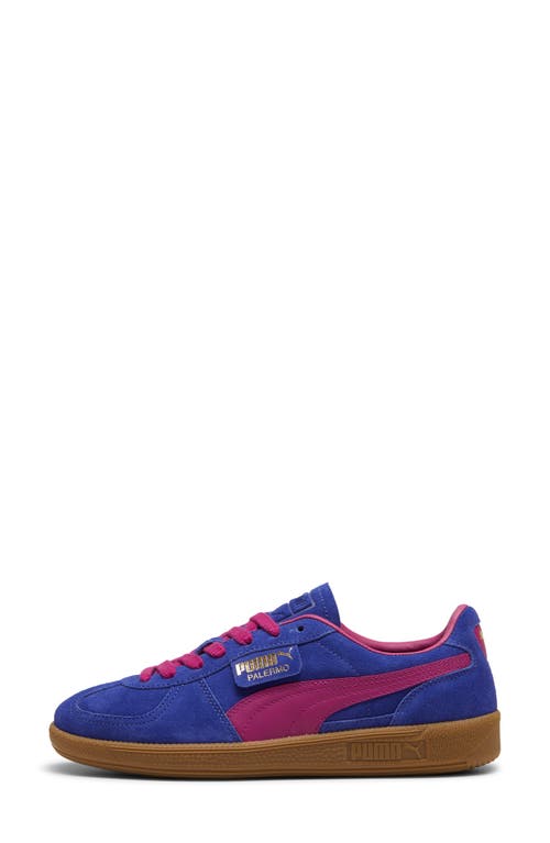 Shop Puma Palermo Leather Sneaker In Lapis Lazuli-magenta Gleam-gum