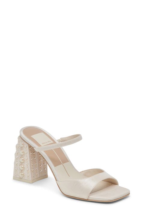 Jemmy Imitation Pearl Slide Sandal (Women)