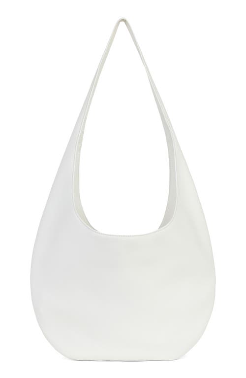 We-ar4 The H Leather Hobo Bag In Cotton White