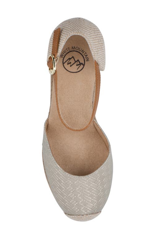 Shop White Mountain Footwear Mamba Espadrille Wedge Sandal In Gold/metallic/smooth