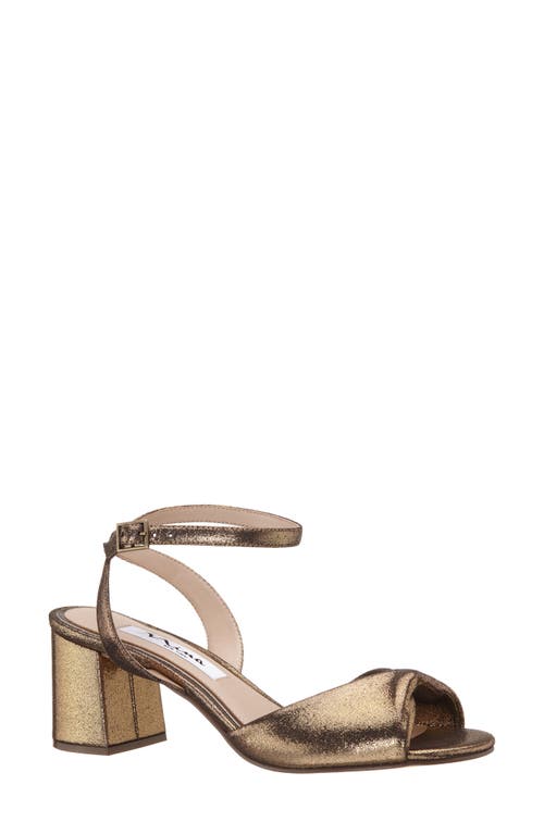 Nina Nigella Glitter Ankle Wrap Sandal at Nordstrom,