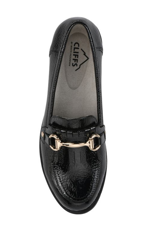 Cliffs By White Mountain Galeena Buckle Kiltie Loafer In Black Patent