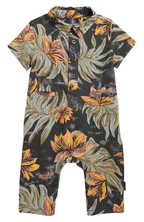 Shop Volcom Print Romper In Gray Multi