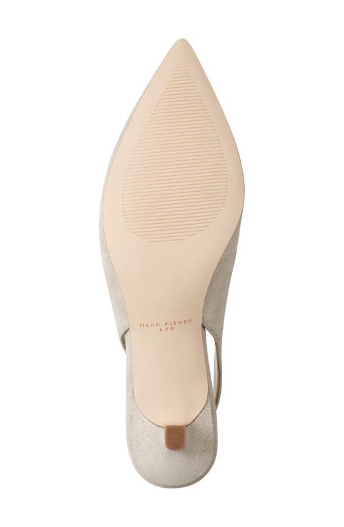 Marc Fisher Ltd Women's Posey Pointed Toe Slip On Slingback Pumps In Light Natural Shimmer