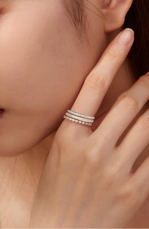 Lafonn Set Of 3 Simulated Diamond Stackable Rings In Gold/silver