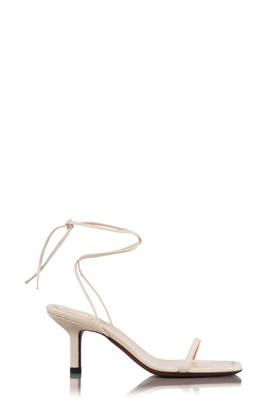 Shop Frame Le Ozzie Ankle Wrap Sandal In Bone