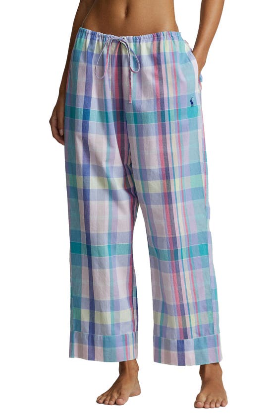 Polo Ralph Lauren Plaid Pajama Pants In Pink Multi Color