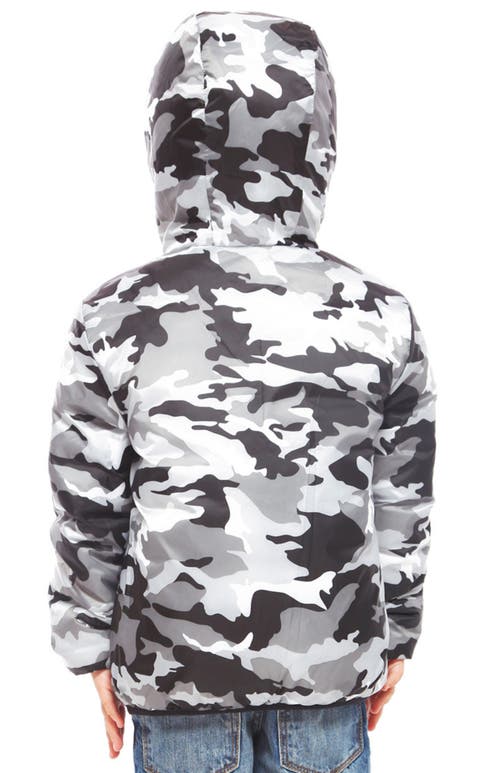 Rokka&rolla Kids' Reversible Lightweight Puffer Jacket In Very Black