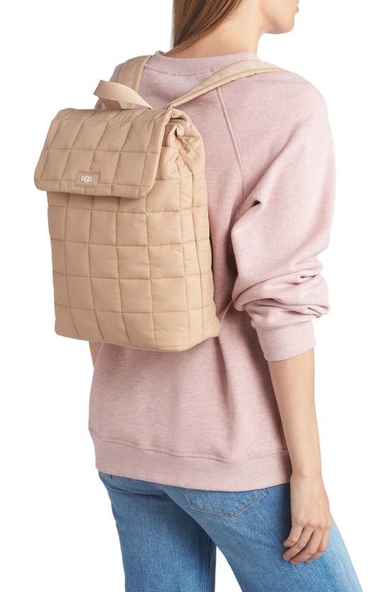 Ugg Adaya Puffy Quilted Backpack In Driftwood | ModeSens