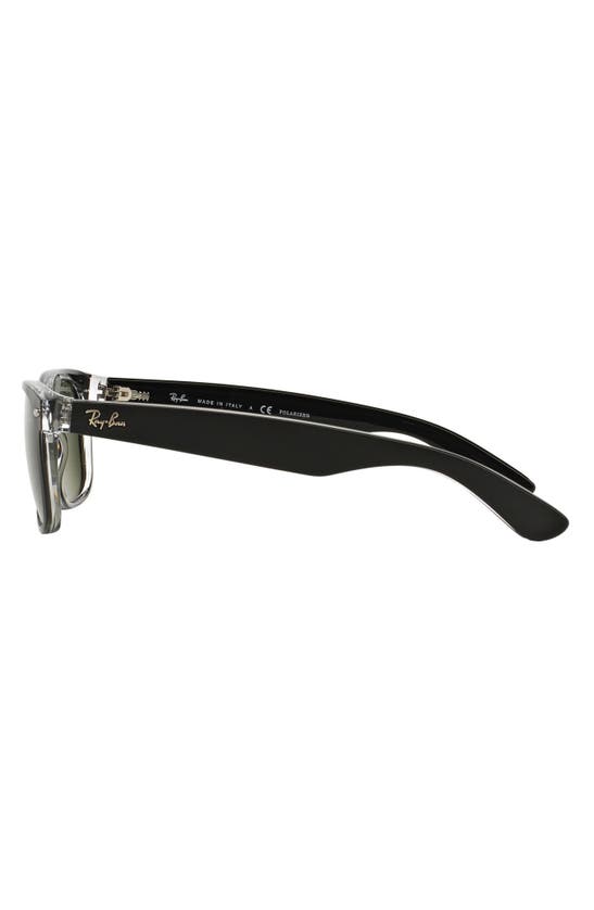 Ray Ban New Wayfarer 55mm Rectangular Sunglasses In Transparent Black