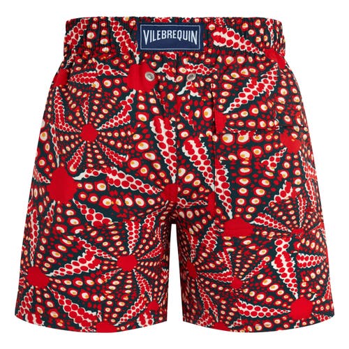 Vilebrequin Graphic-print Swim Shorts In Coquelicot